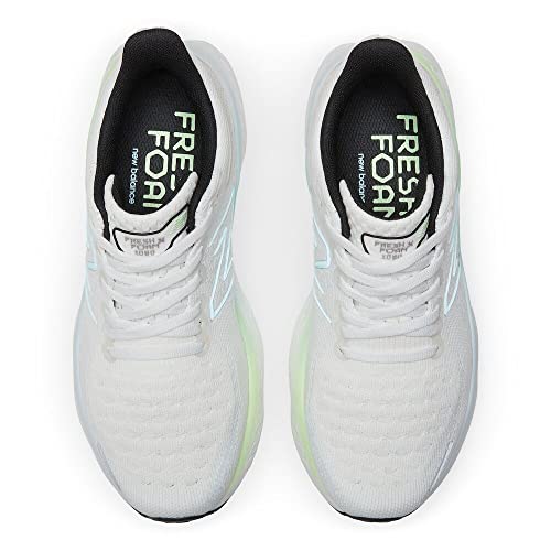 New Balance 1080 Fresh Foam W108012N - Women's White/Bleach Blue/Green Aura Shoe Deals Outlet