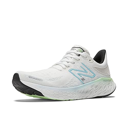 New Balance 1080 Fresh Foam W108012N - Women's White/Bleach Blue/Green Aura Shoe Deals Outlet
