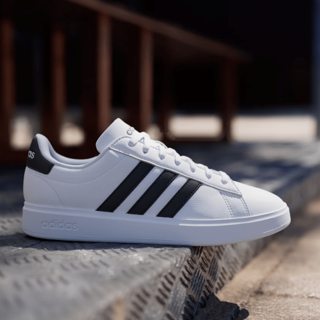 adidas Grand Court Shoes White/ Core Black/ Core Black 9.5 M 4065427718132 Shoe Deals Outlet