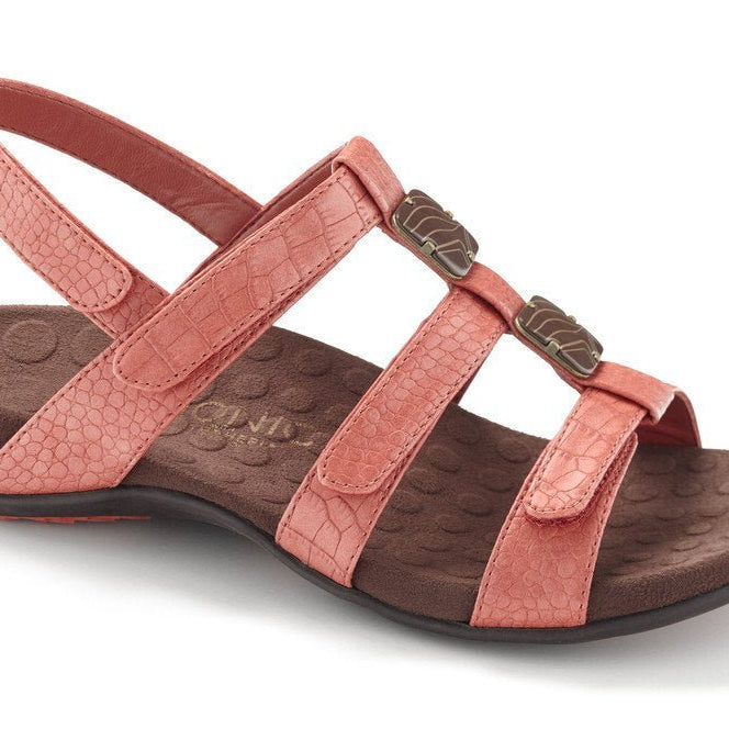 VIONIC Amber Adjustable Sandal - Women's Black Crocodile Shoe Deals Outlet