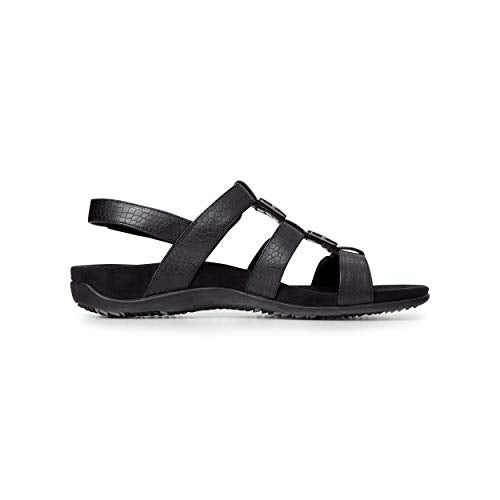 VIONIC Amber Adjustable Sandal - Women's Black Crocodile Shoe Deals Outlet