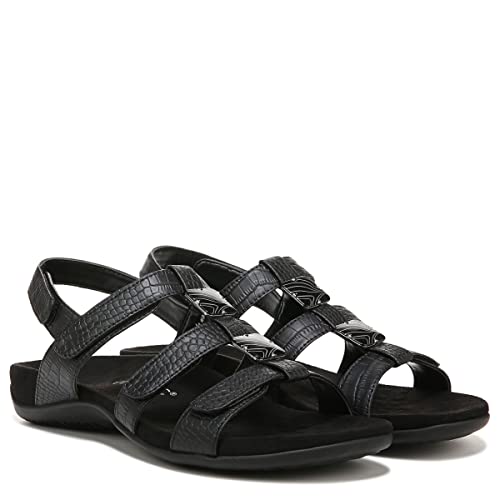 VIONIC Amber Adjustable Sandal - Women's Black Shoe Deals Outlet