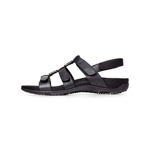 VIONIC Amber Adjustable Sandal - Women's Black Crocodile Shoe Deals Outlet
