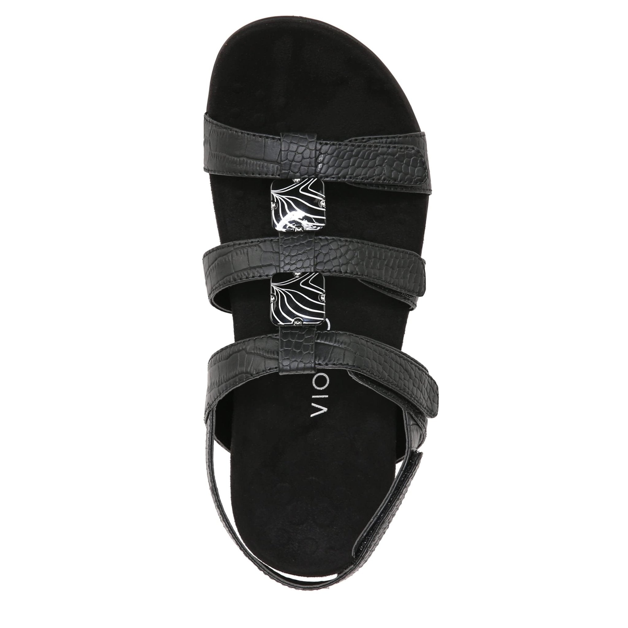 VIONIC Amber Adjustable Sandal - Women's Black Shoe Deals Outlet