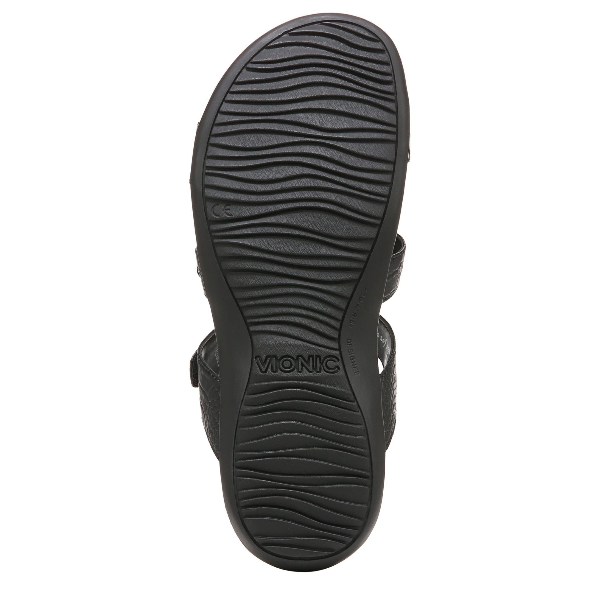 VIONIC Amber Adjustable Sandal - Women's Black Shoe Deals Outlet