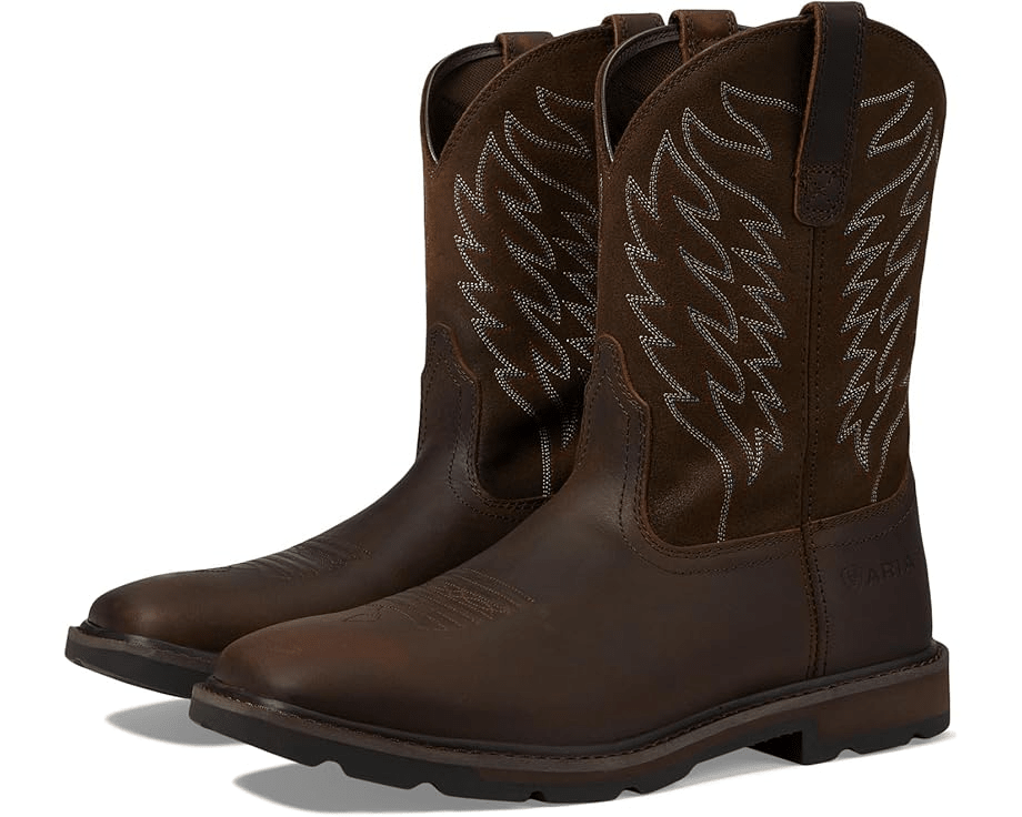 Ariat Groundbreaker Wide Square Toe Steel Toe Work Boot Brown 14 D 889359266219 Shoe Deals Outlet