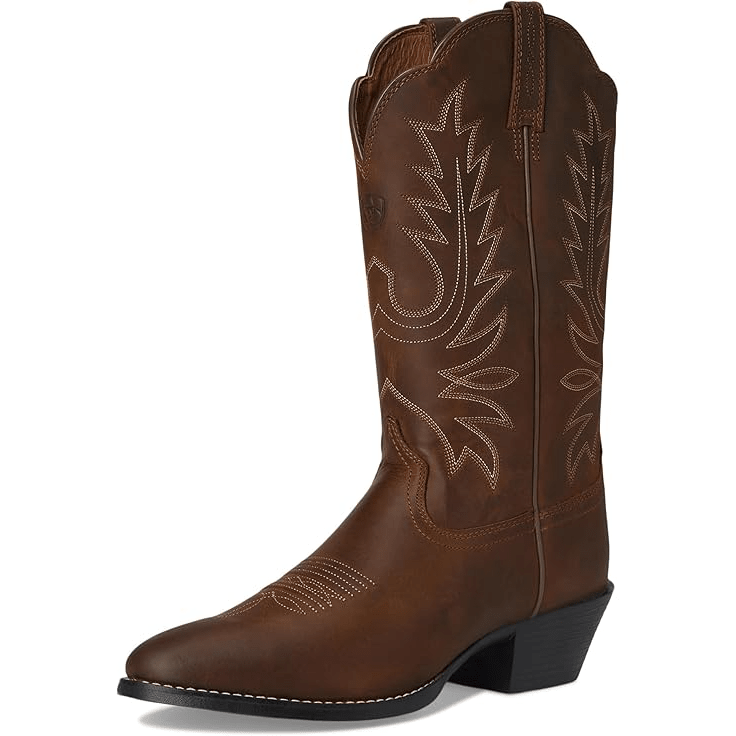 Ariat Heritage Western R Toe Distressed Brown 8 B 751702411341 Shoe Deals Outlet