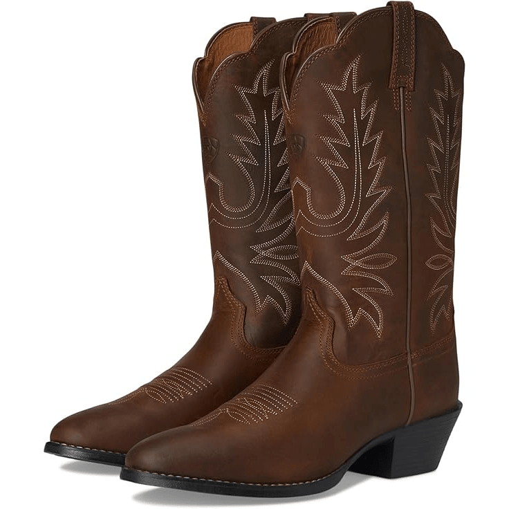 Ariat Heritage Western R Toe Distressed Brown 9.5 B 751702411372 Shoe Deals Outlet