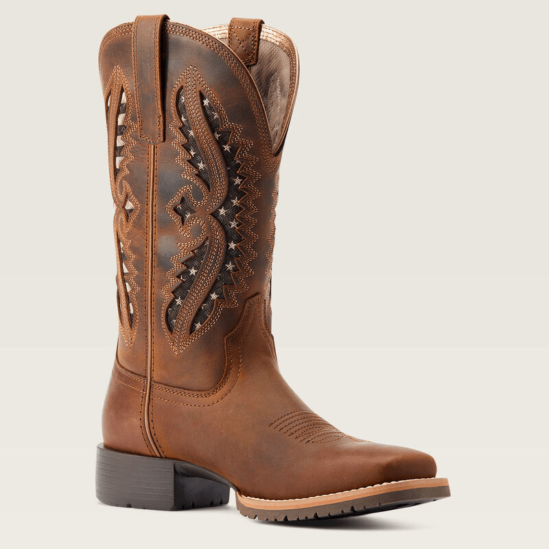 Ariat Hybrid Rancher VentTek 360° Western Boot Distressed Tan 8.5 B 195696113803 Shoe Deals Outlet