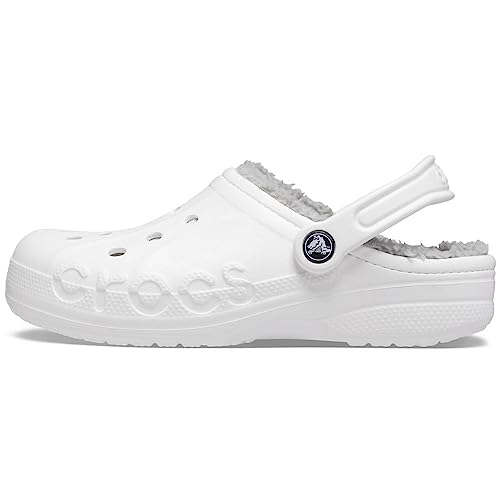 Crocs Baya Lined Clog - Unisex White/Light Grey Shoe Deals Outlet