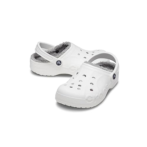 Crocs Baya Lined Clog - Unisex White/Light Grey Shoe Deals Outlet