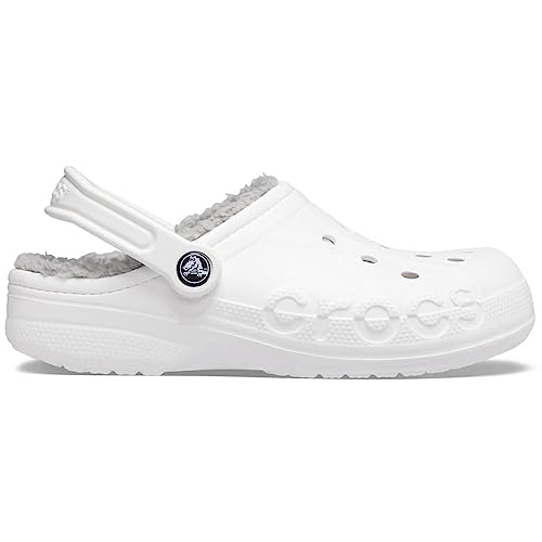 Crocs Baya Lined Clog - Unisex White/Light Grey Shoe Deals Outlet