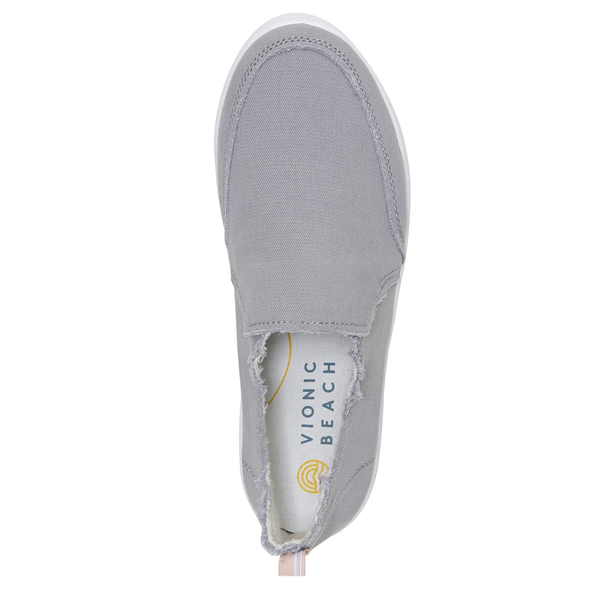 VIONIC Beach Malibu Slip - on Sneaker - Women's Light Grey Canvas Shoe Deals Outlet