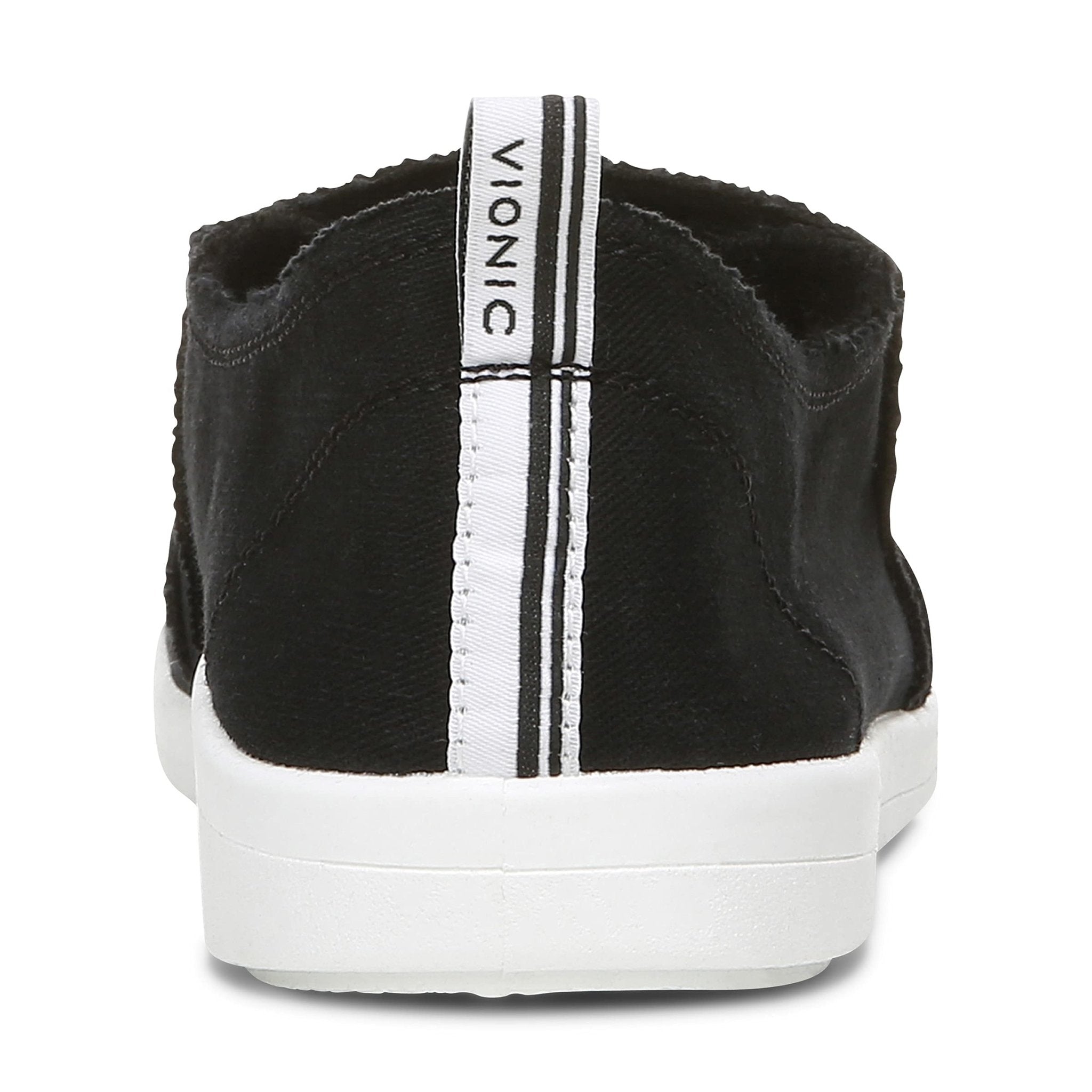 VIONIC Beach Malibu Slip - on Sneaker - Women's Black Canvas Shoe Deals Outlet