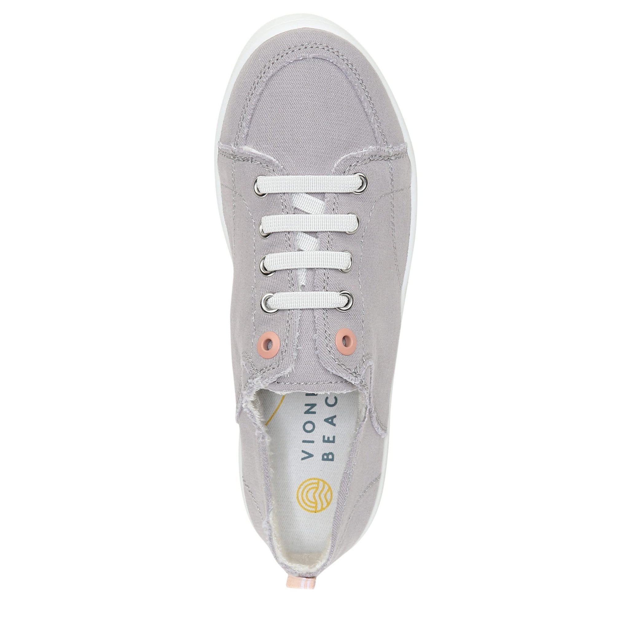 VIONIC Beach Pismo Lace - Up Sneaker - Women's Light Grey Canvas Shoe Deals Outlet