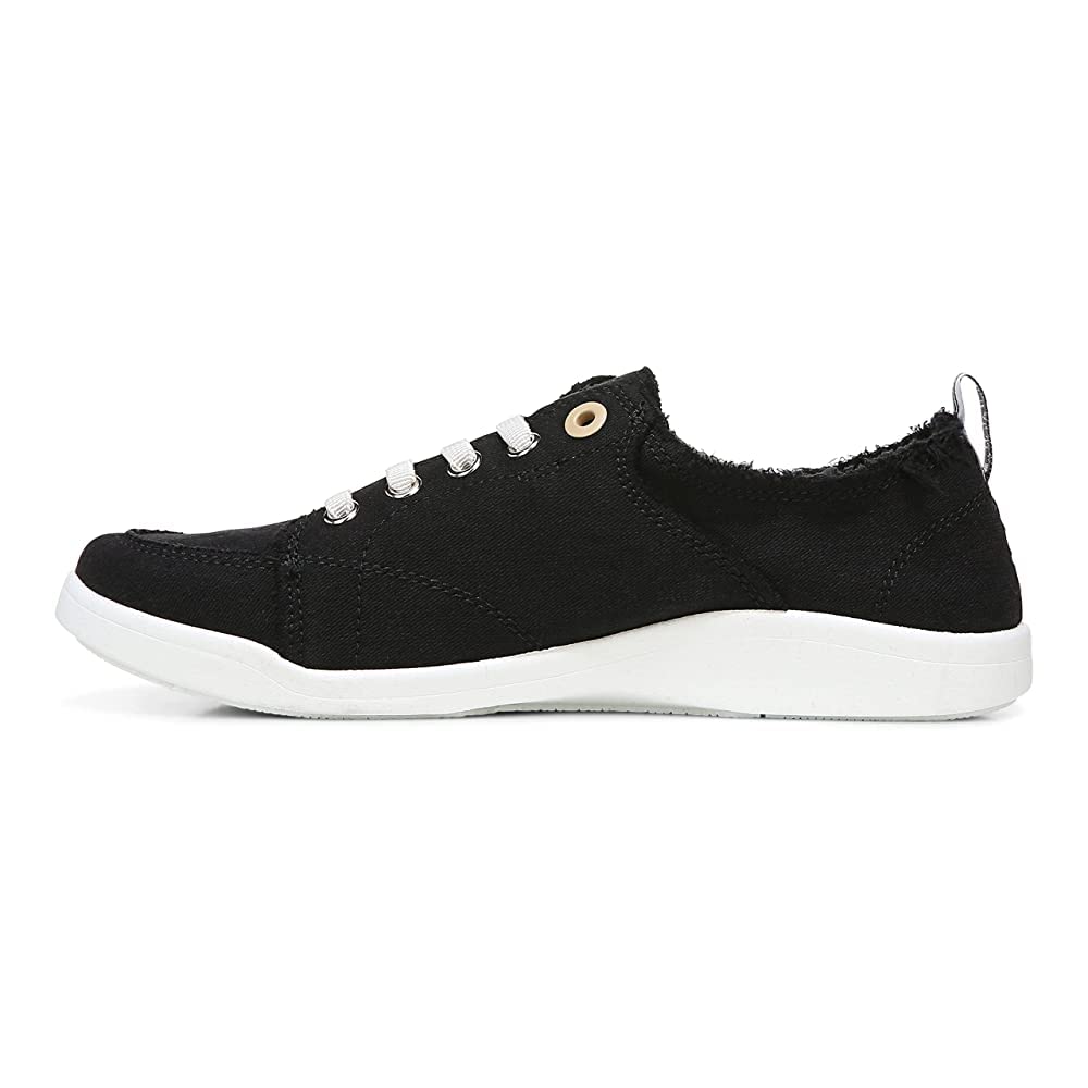 VIONIC Beach Pismo Lace - Up Sneaker - Women's Black Canvas Shoe Deals Outlet