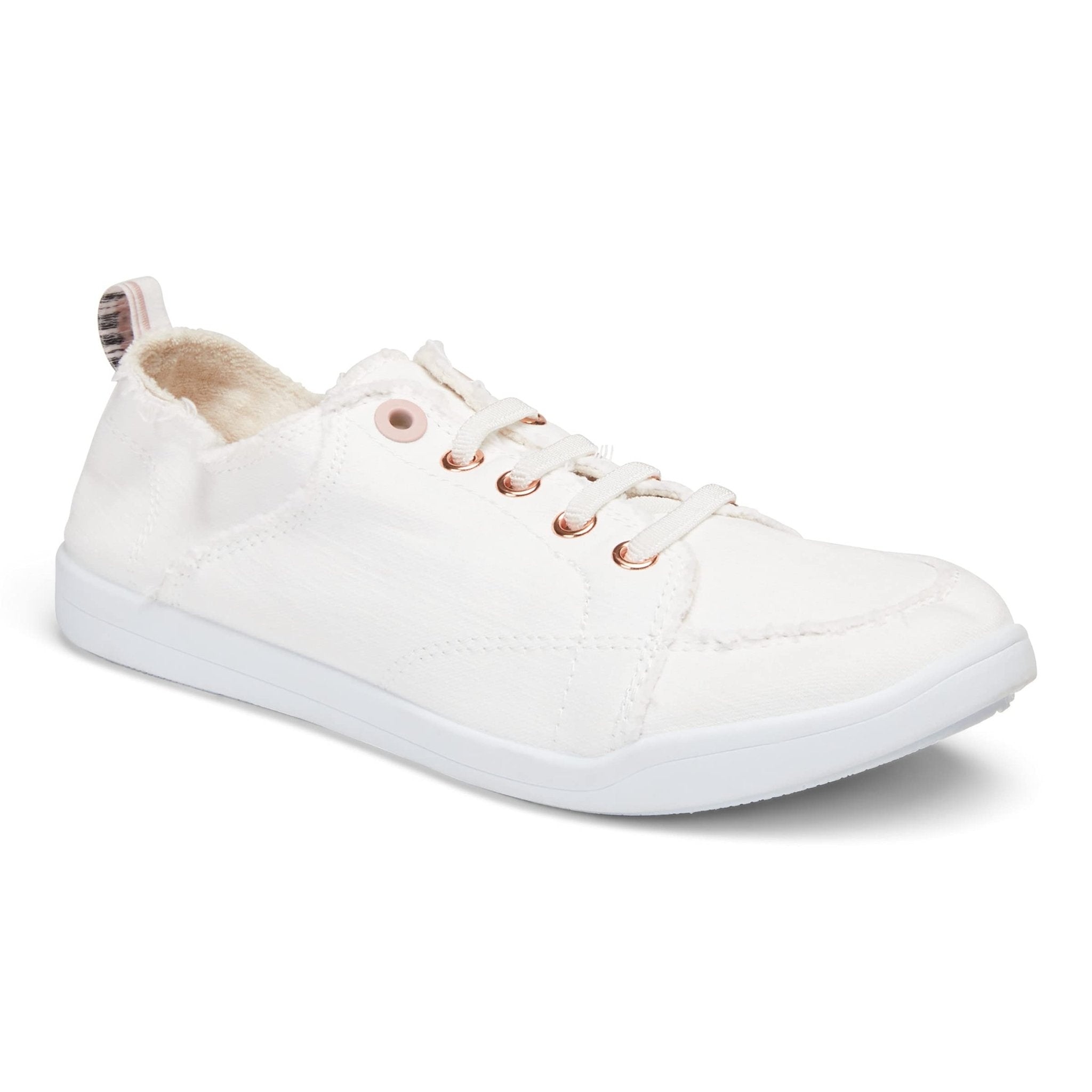 VIONIC Beach Pismo Lace - Up Sneaker - Women's Cream Canvas Shoe Deals Outlet