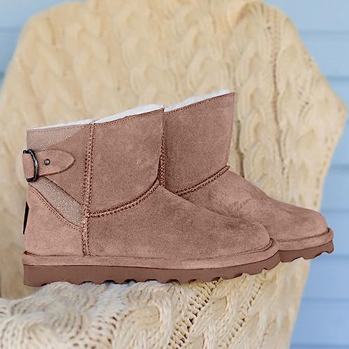 BEARPAW Betty Boots - Women's Taupe Caviar Shoe Deals Outlet