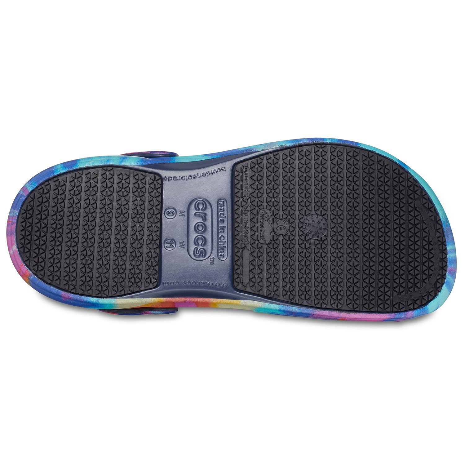 Crocs Bistro Clog - Unisex Tie Dye/Navy Shoe Deals Outlet