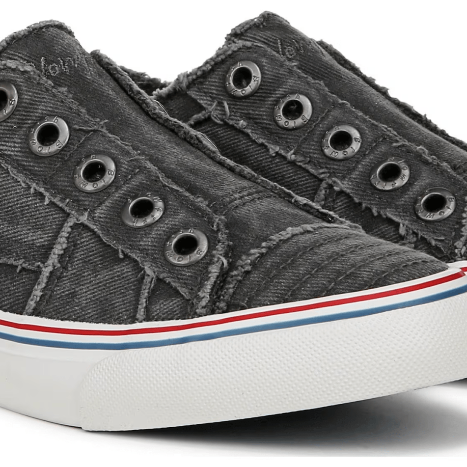 Blowfish Malibu Play Grey Frayed Twill 8 M 193529068320 Shoe Deals Outlet