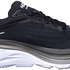 Hoka BONDI 8 - Women's Black/White Shoe Deals Outlet