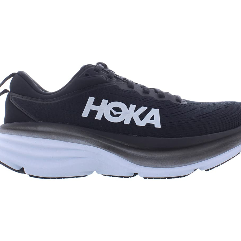 Hoka BONDI 8 - Women's Black/White Shoe Deals Outlet