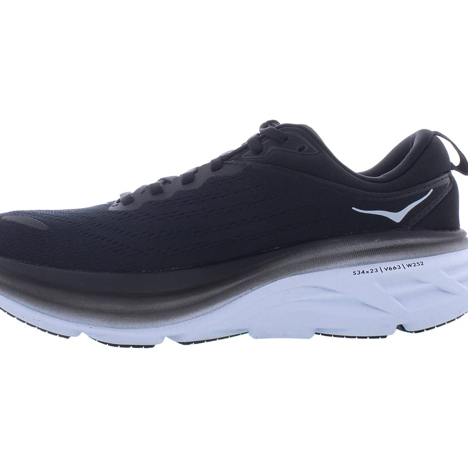 Hoka BONDI 8 - Women's Black/White Shoe Deals Outlet