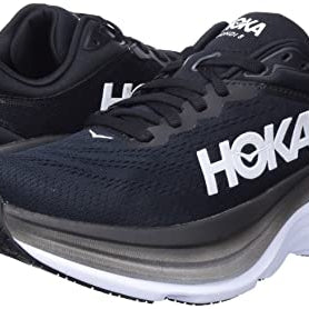 Hoka BONDI 8 - Women's Black/White Shoe Deals Outlet