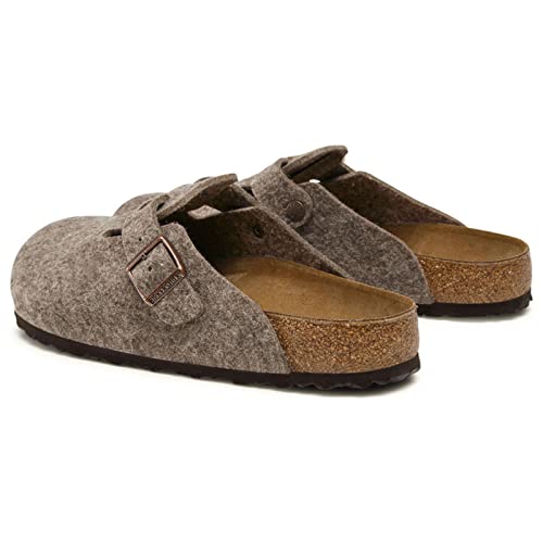 Birkenstock Boston Wool Clogs - Unisex Cacao Shoe Deals Outlet