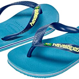 Havaianas Brazil Logo Flip Flops - Unisex Nautical Blue Shoe Deals Outlet