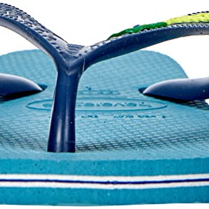 Havaianas Brazil Logo Flip Flops - Unisex Nautical Blue Shoe Deals Outlet