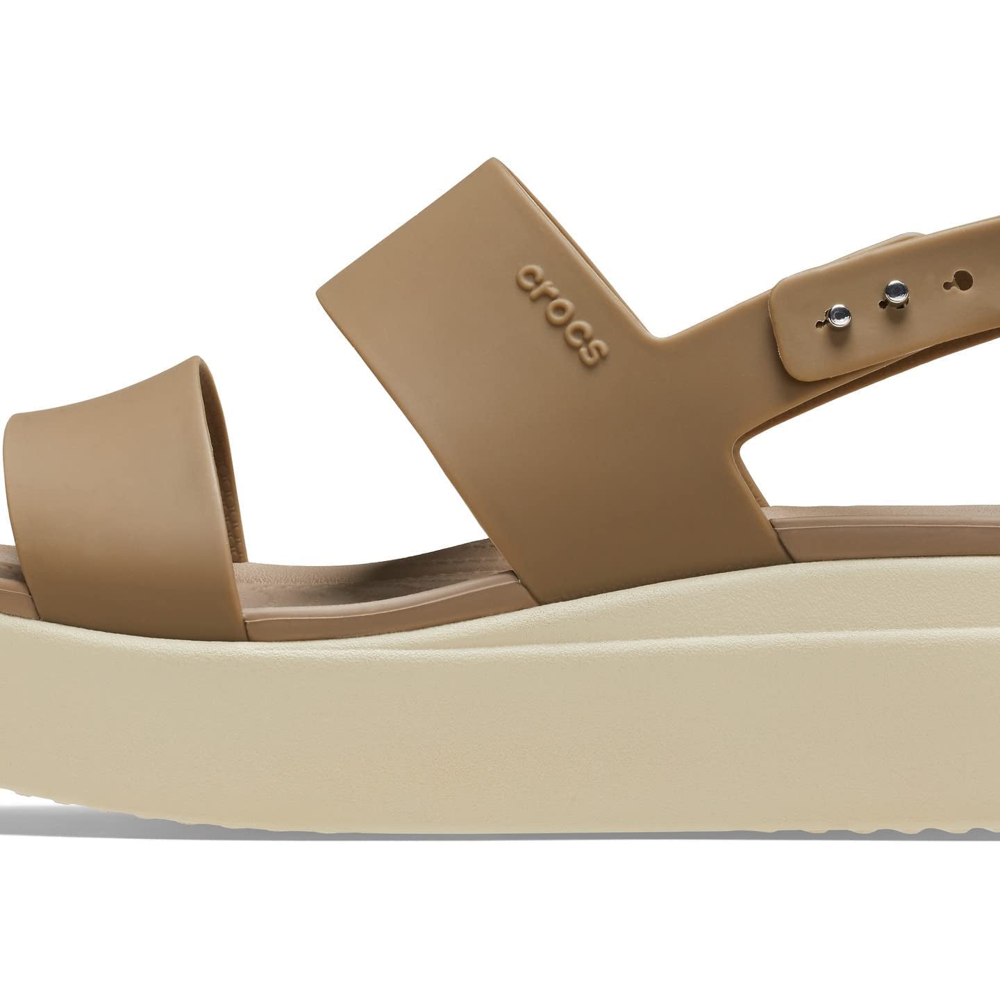 Crocs Brooklyn Low Wedge - Women's Khaki/Bone Shoe Deals Outlet