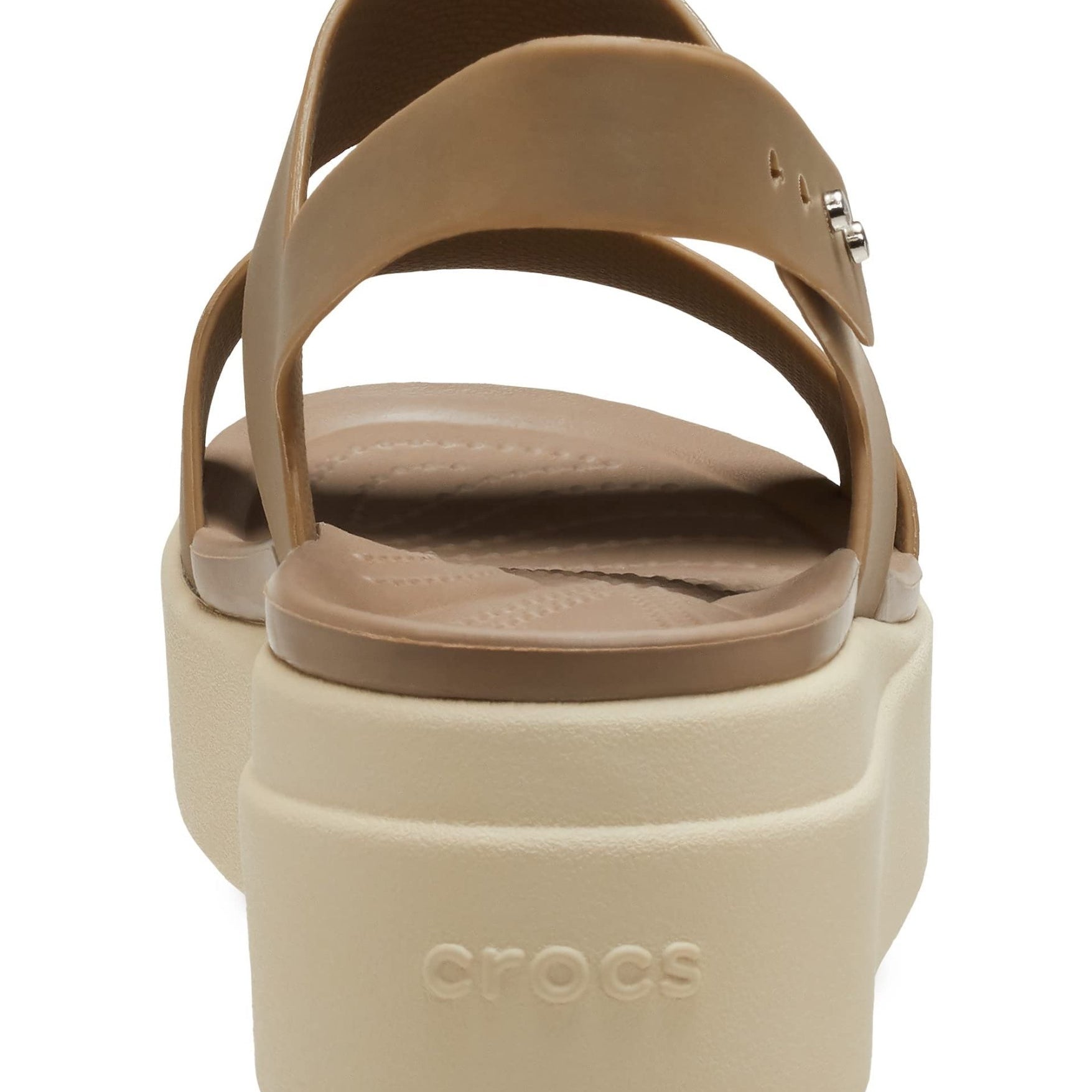 Crocs Brooklyn Low Wedge - Women's Khaki/Bone Shoe Deals Outlet