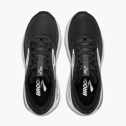 Brooks Ariel GTS 24 Ebony / Black / White 8 EW (2E) 195394496192 Shoe Deals Outlet