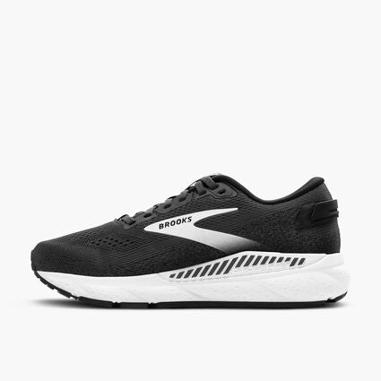 Brooks Ariel GTS 24 Ebony / Black / White 8 EW (2E) 195394496192 Shoe Deals Outlet