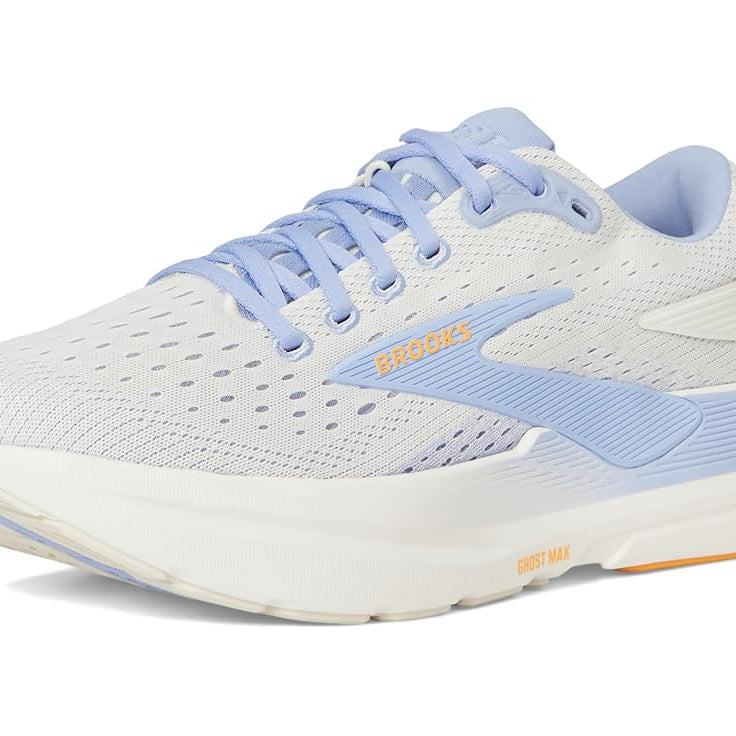 Brooks Ghost Max 3 Coconut / Blue Heron / Orange 9.5 B 195394698275 Shoe Deals Outlet