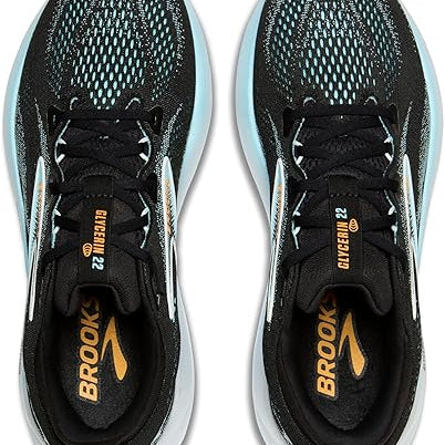Brooks Glycerin 22 Black / Atomizer / Blazing Orange 8 D 195394676945 Shoe Deals Outlet