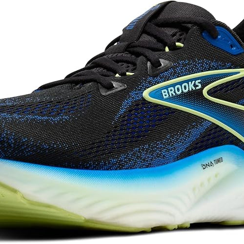 Brooks Glycerin 22 Black / Cobalt / Neo Yellow 11.5 W (2E) 195394600902 Shoe Deals Outlet