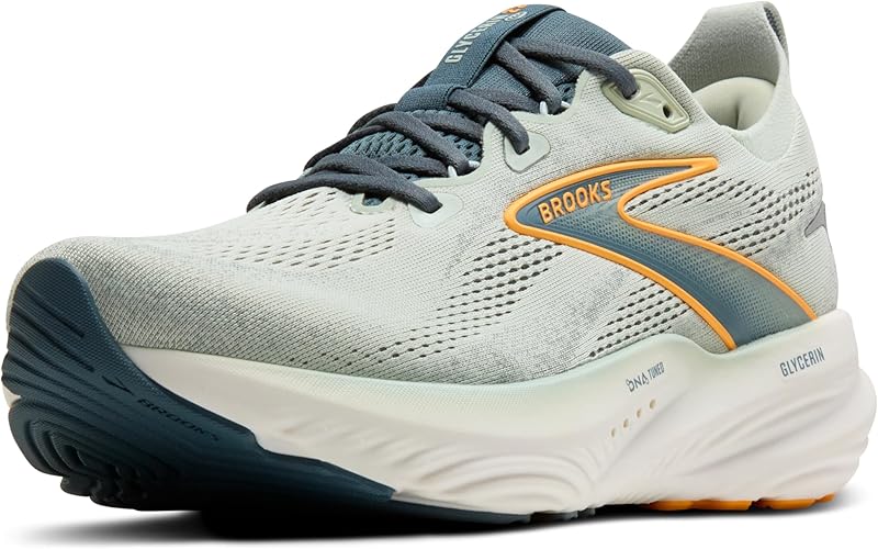 Brooks Glycerin 22 Smoke / Stormy / Orange 12 D 195394675993 Shoe Deals Outlet