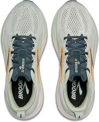 Brooks Glycerin 22 Smoke / Stormy / Orange 9.5 D 195394675948 Shoe Deals Outlet