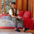 BEARPAW Bruce Slippers - Men's Black Shoe Deals Outlet