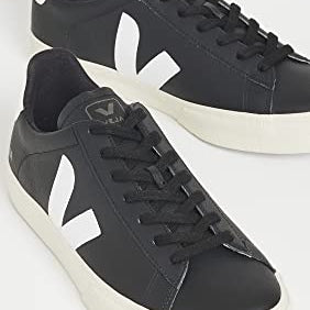 VEJA CAMPO CHROMEFREE LEATHER - Men's Black/White Shoe Deals Outlet