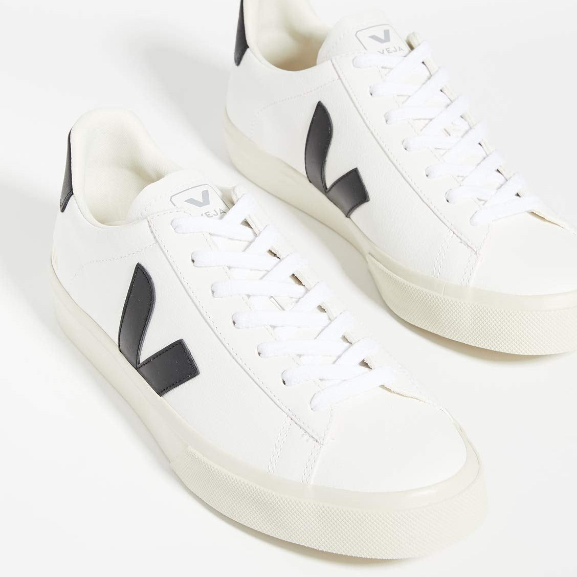 VEJA CAMPO CHROMEFREE LEATHER - Men's Extra White/Black Shoe Deals Outlet