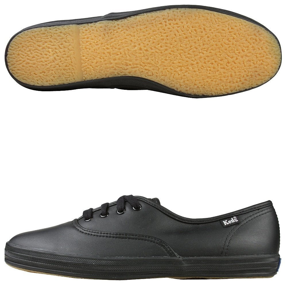 Keds Champion Originals Leather - Women's Black Shoe Deals Outlet