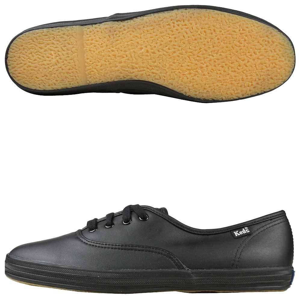 Keds Champion Originals Leather - Women's Black Shoe Deals Outlet