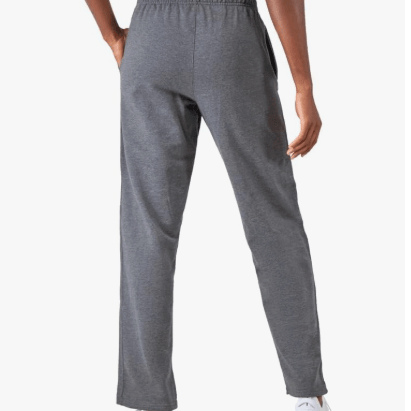 Champion Powerblend Fleece Open Bottom Sweatpants Granite Heather XL 090563296132 Shoe Deals Outlet