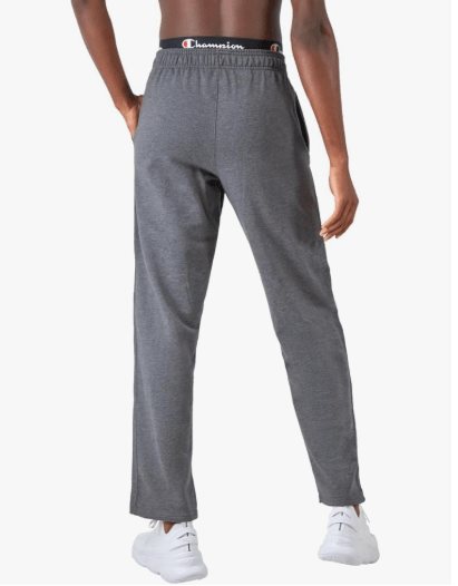 Champion Powerblend Fleece Open Bottom Sweatpants Granite Heather XL 090563296132 Shoe Deals Outlet