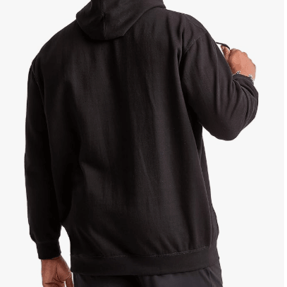 Champion Powerblend Fleece Pullover Hoodie Black - Classic Script Logo XXL 738994450791 Shoe Deals Outlet