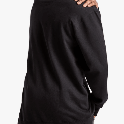 Champion POWERBLEND GRAPHIC CREW FLEECE Black - Classic Script Logo Small 738994445414 Shoe Deals Outlet