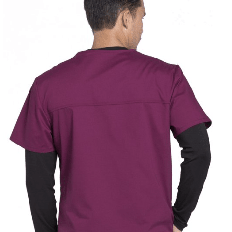 Cherokee Mens Scrubs Workwear Professionals Tuckable V - Neck Top Wine Large 737314936953 Shoe Deals Outlet